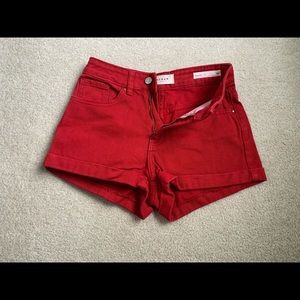 Women’s red PacSun shorts